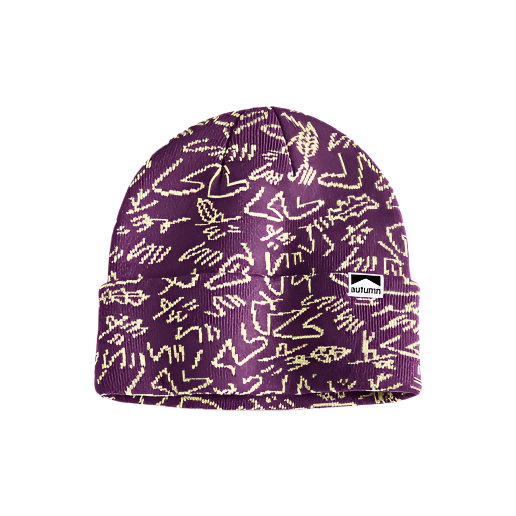 AUTUMN SURPLUS GUS CAMO BEANIE EGGPLANT