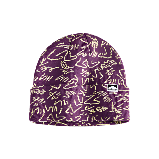 AUTUMN SURPLUS GUS CAMO BEANIE EGGPLANT