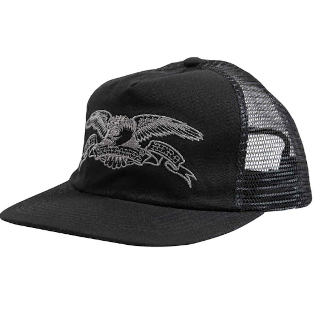 ANTIHERO BASIC EAGLE SNAPBACK MESH NOIR/CHARBON