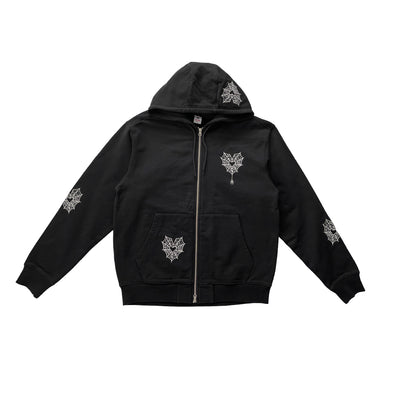 LOVIAH SPIDERMAN ZIP HOODY BLACK