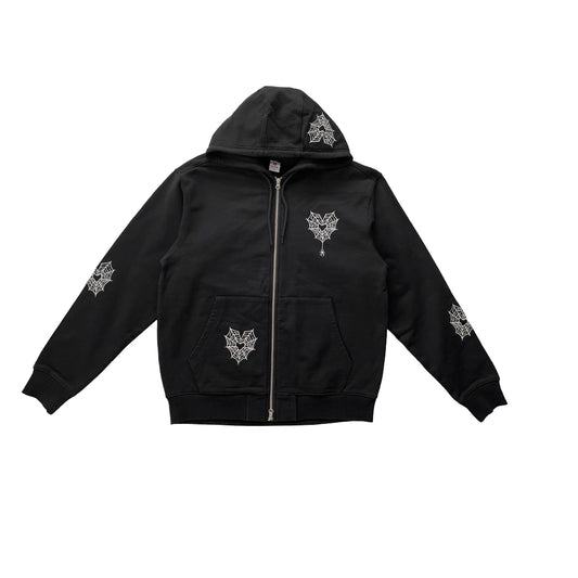 LOVIAH SPIDERMAN ZIP HOODY BLACK