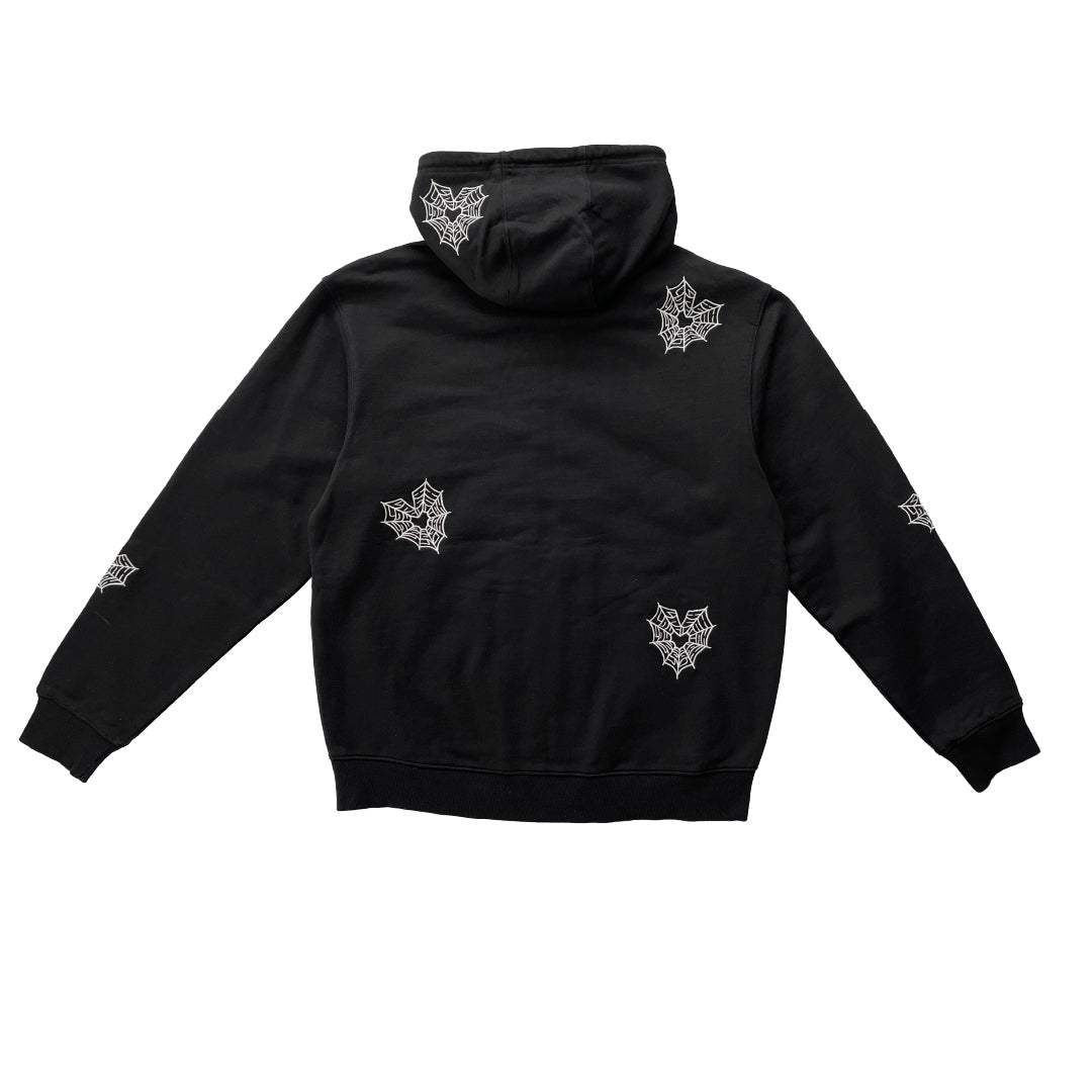 LOVIAH SPIDERMAN ZIP HOODY BLACK