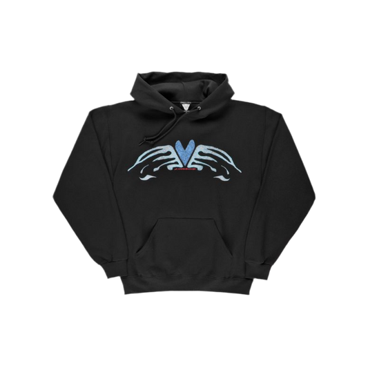 LIMOSINE HEART WINGS HOODIE BLACK