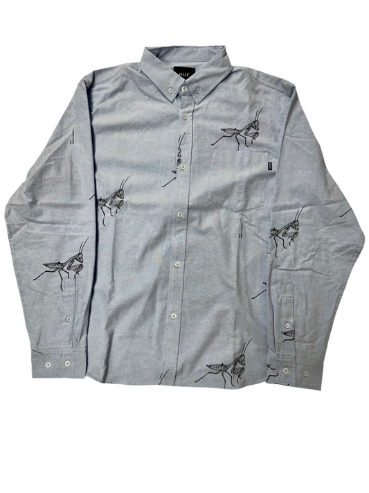 HUF MANTIS L/S OXFORD SHIRT BLUE