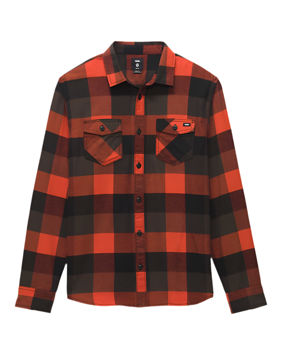 VANS BOX FLANNEL CLASSIC BLACK FIESTA RED