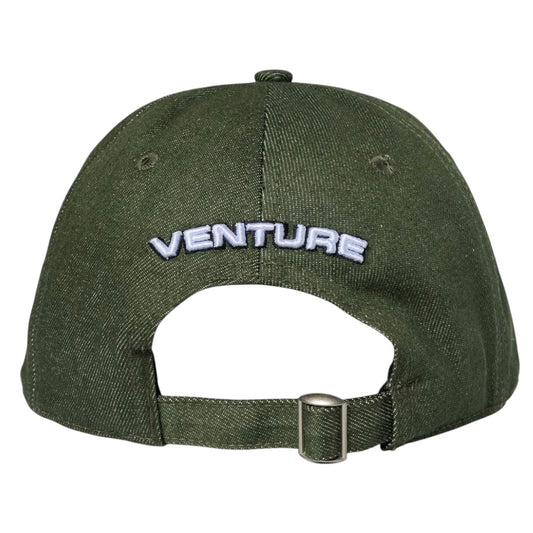 VENTURE RETRO V STRAPBACK OLIVE DENIM HAT