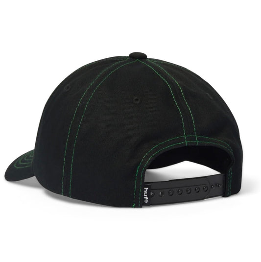 HUF STUCK ON YOU 6 PANEL HAT BLACK