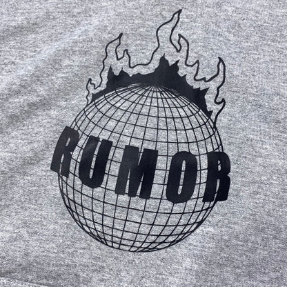 RUMOR BURNING WORLD YOUTH HOODIE GREY