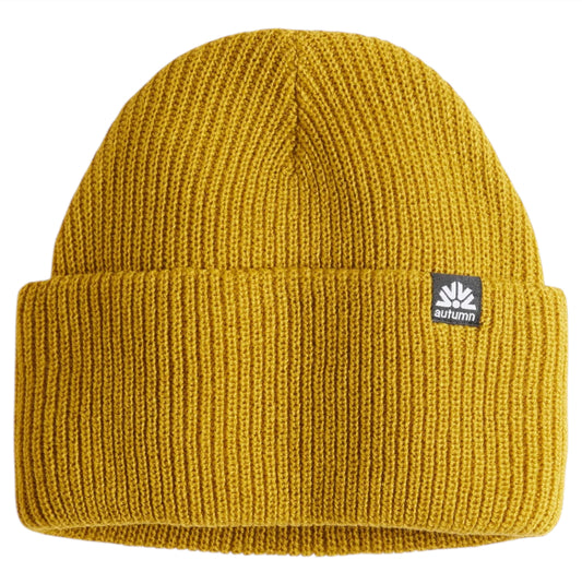 AUTUMN SIMPLE SOLID OLIVE OCHRE BEANIE