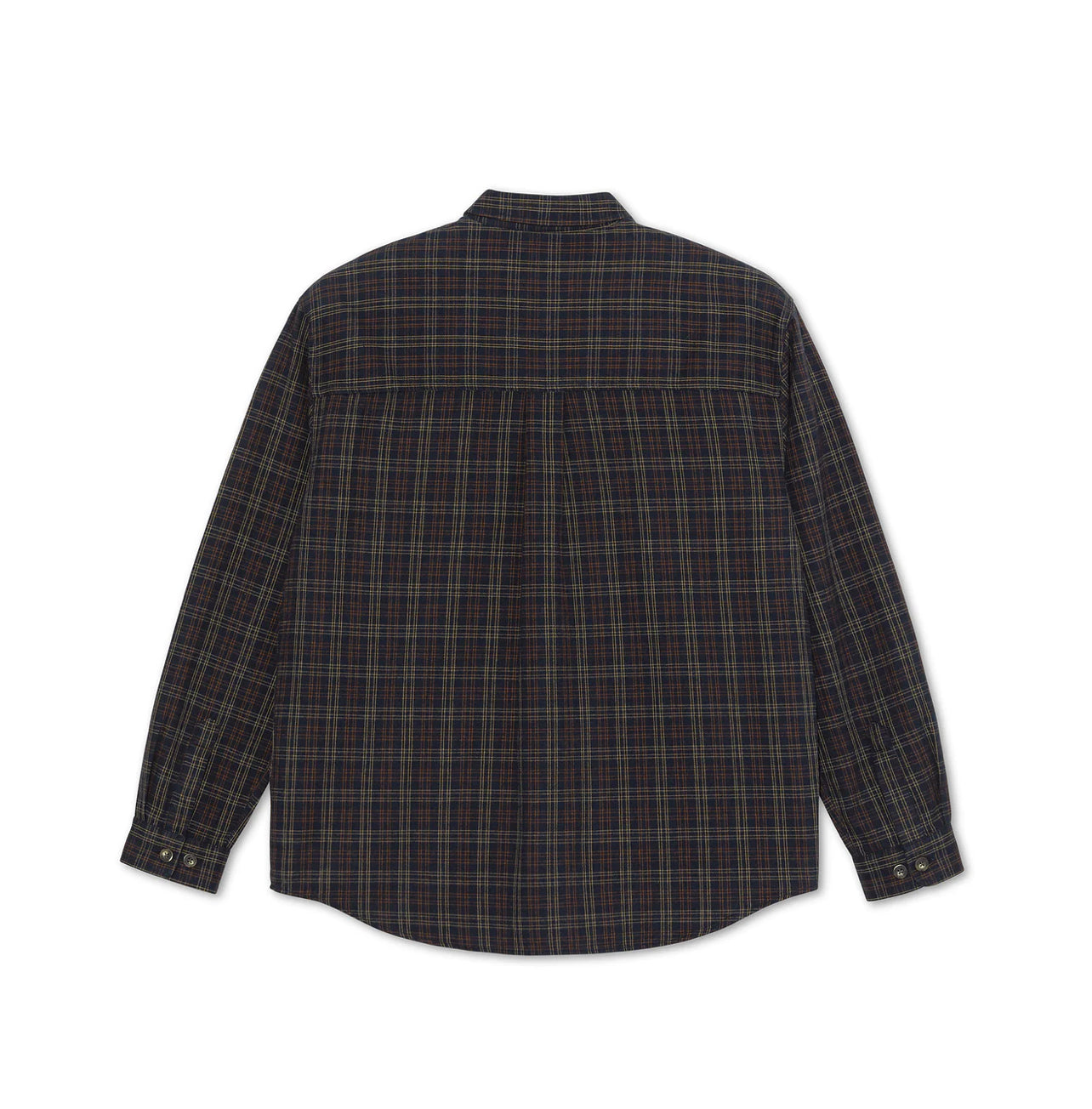 POLAR MITCHELL LONGSLEEVE FLANNEL SHIRT NAVY BROWN