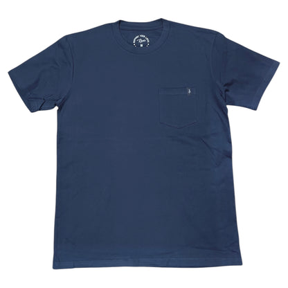 RUMOR LABEL POCKET TEE NAVY