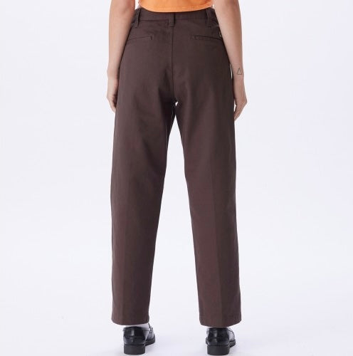 OBEY ESTATE EMBROIDERED PANT DARK BROWN