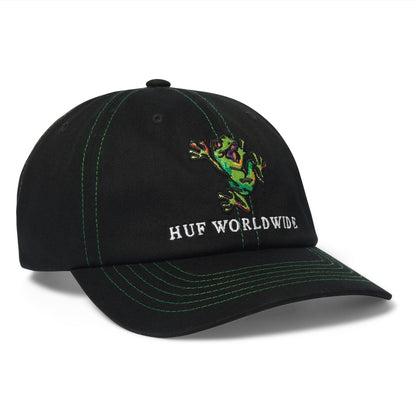 HUF STUCK ON YOU 6 PANEL HAT BLACK