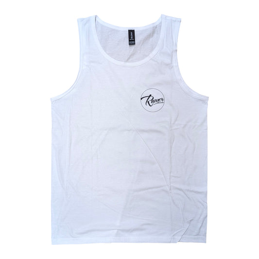 RUMOR CIRCLE LOGO TANK WHITE