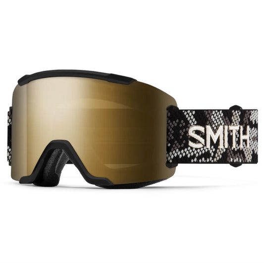 SMITH SQUAD BLACK SNAKESKIN CHROMAPOP SUN BLACK GOLD MIRROR / CLEAR