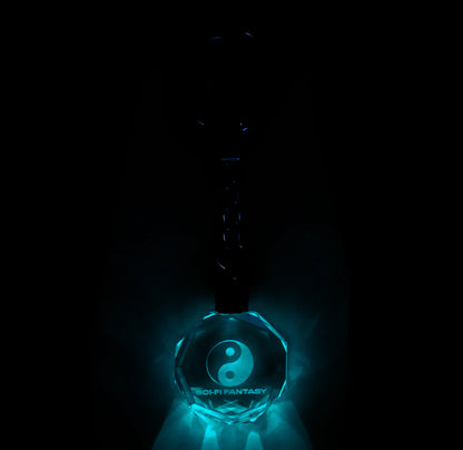 SCI FI FANTASY LIGHT UP CRYSTAL KEYCHAIN