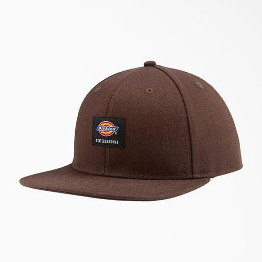 DICKIES SKATEBOARDING FLAT BILL CAP CHOCOLATE BROWN