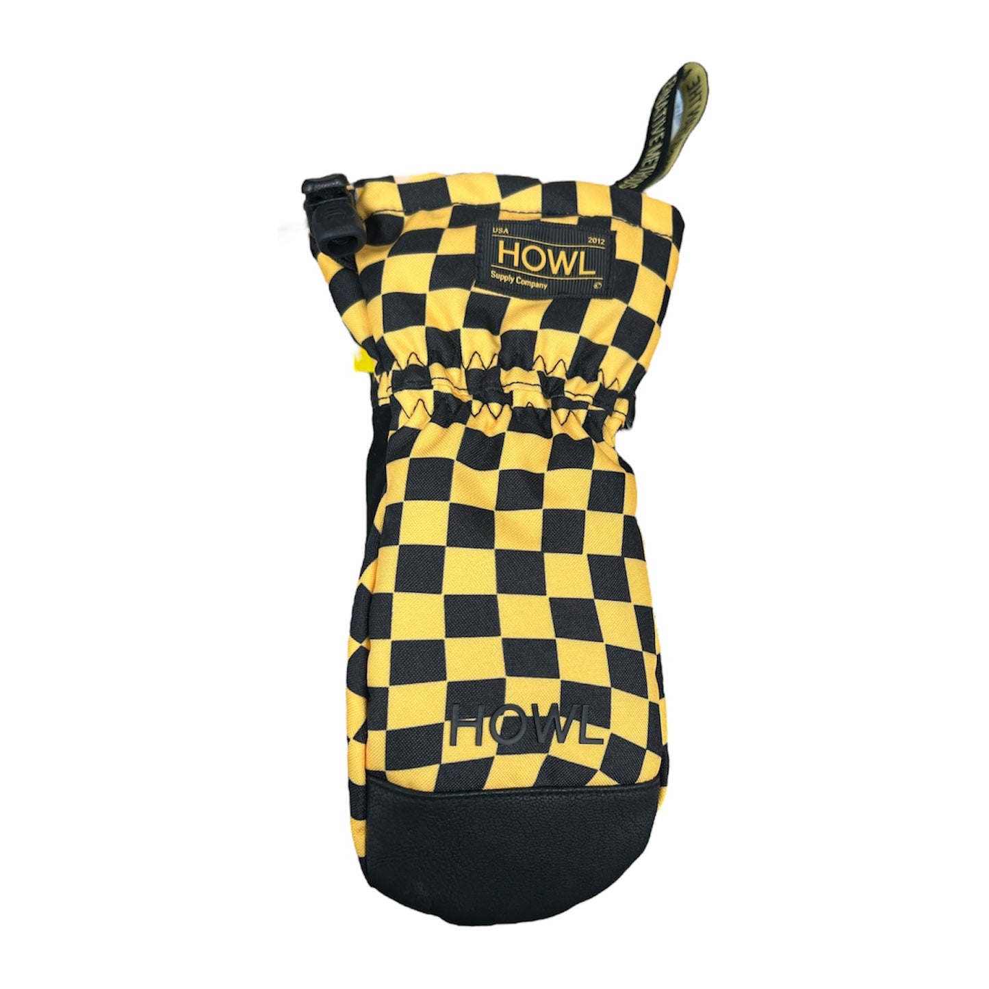 HOWL YOUTH TEAM MITT CHECKERED YELLOW/BLACK