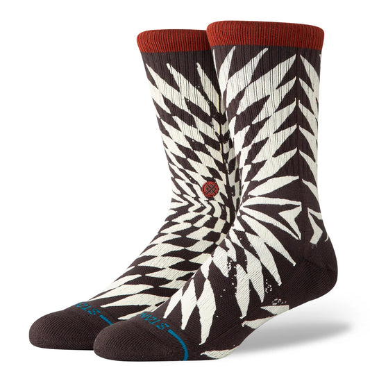 STANCE FRACKLE CREW SOCKS DARK BROWN