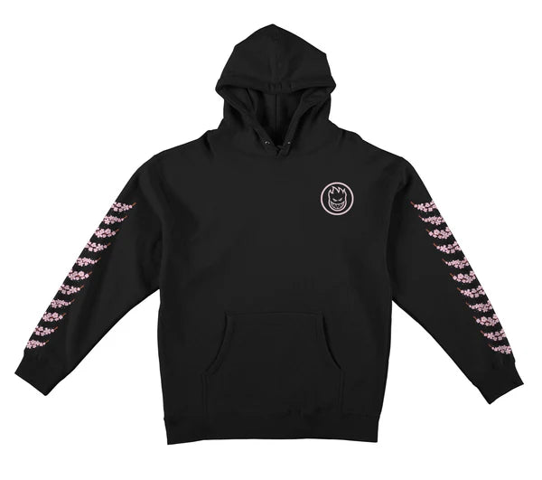 SPITFIRE CHERRY BLOSSOM CLASSIC SLEEVE HOODIE BLACK