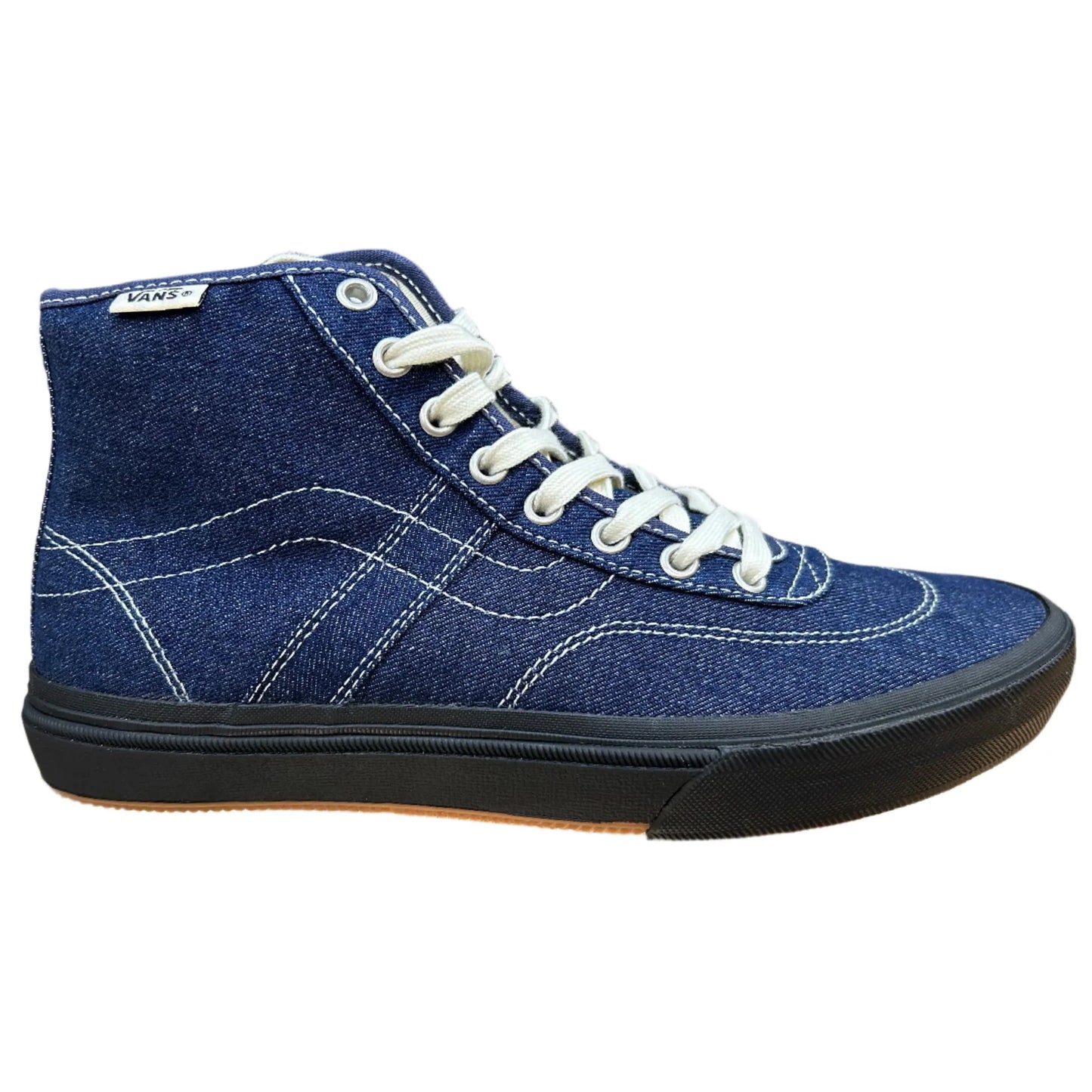 VANS SKATE CROCKETT HIGH DECON DENIM CAR BLUE/BLACK