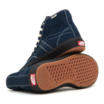 VANS SKATE CROCKETT HIGH DECON DENIM CAR BLUE/BLACK