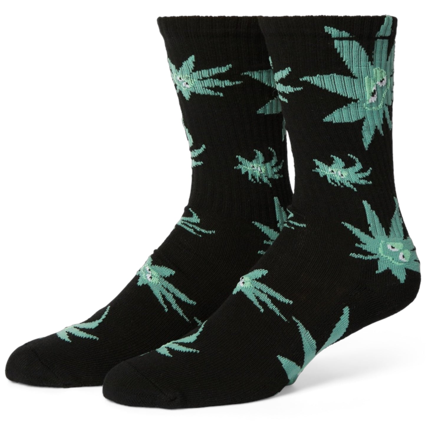 HUG GREEN BUDDY EXHALE SOCKS BLACK/GREEN