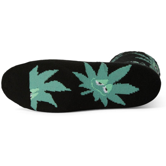 HUG GREEN BUDDY EXHALE SOCKS BLACK/GREEN