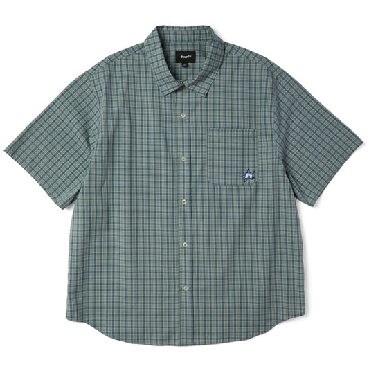 HUF H-STAR SS PLAID SHIRT MARINE