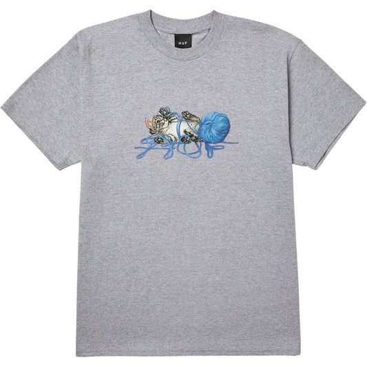 HUF PAWS SS TEE HEATHER GREY