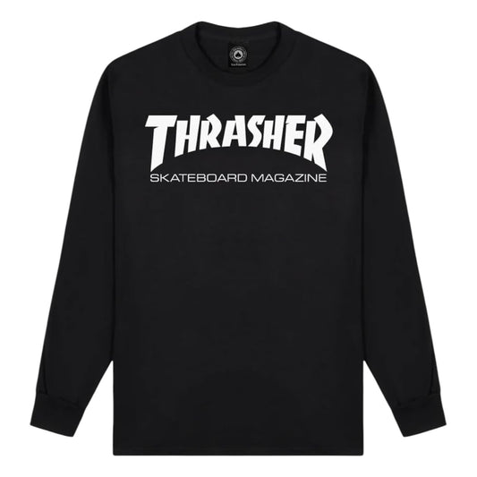 THRASHER SKATE MAG LS TEE NOIR