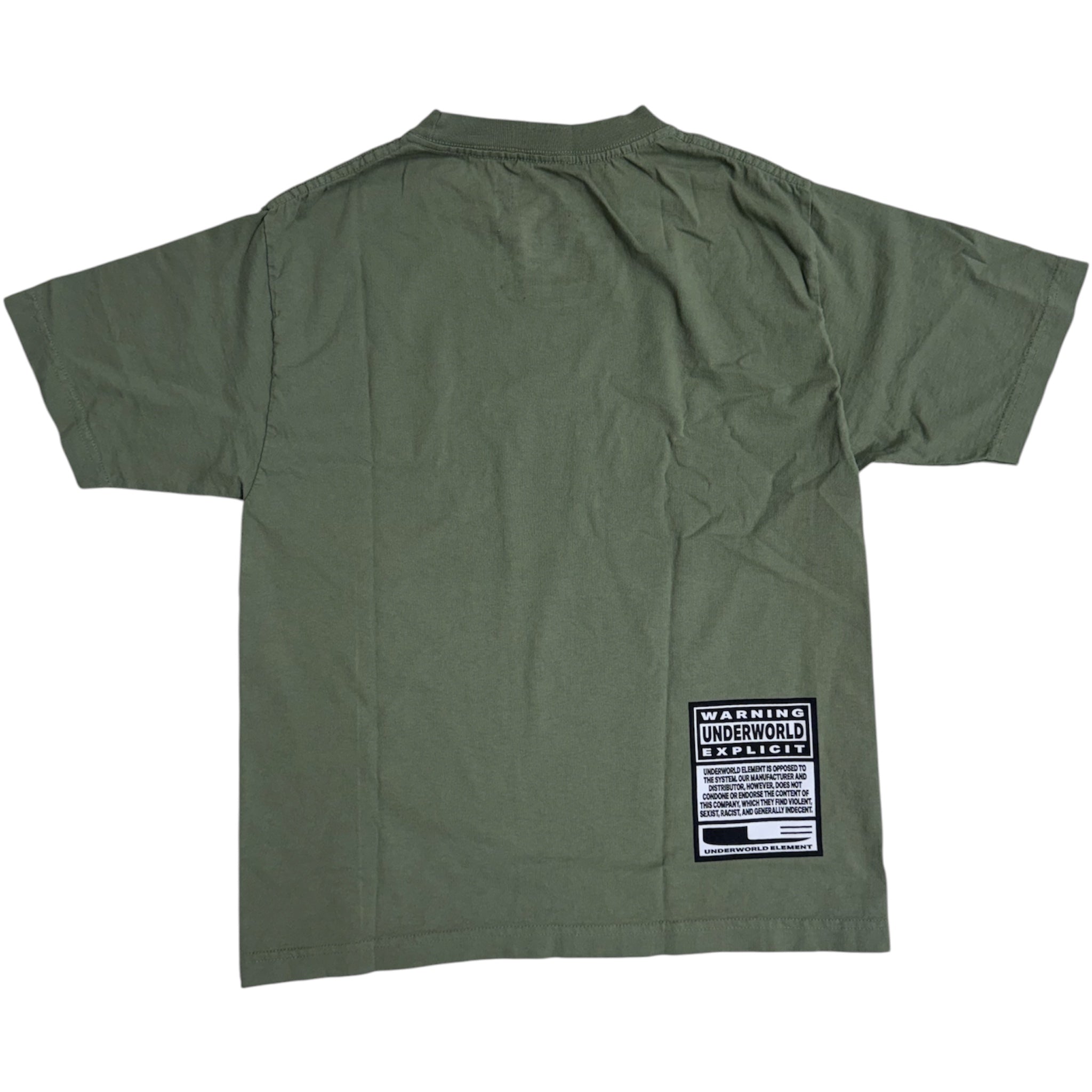 トップス 90s Underworld ELEMENT UNDERWORLD ELEMENT EXPLODE GARMENT DYE PREMIUM TEE LIGHT OLIVE