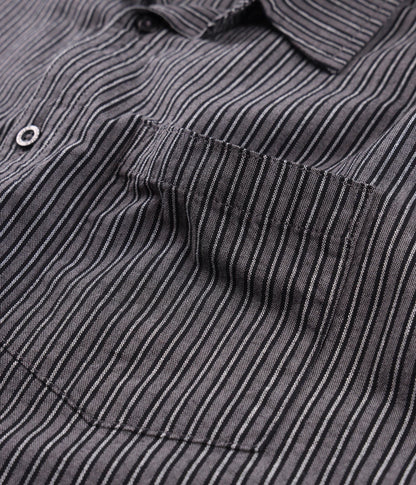 FORMER REYNOLDS STRIPE SS SHIRT WORN BLACK
