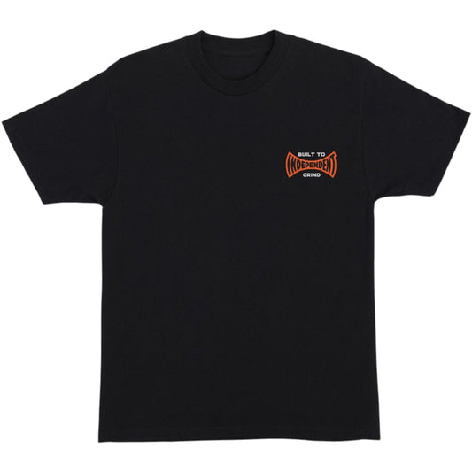 INDEPENDANT BUILT TO GRIND SPAN HEAVYWEIGHT TEE BLACK ORANGE