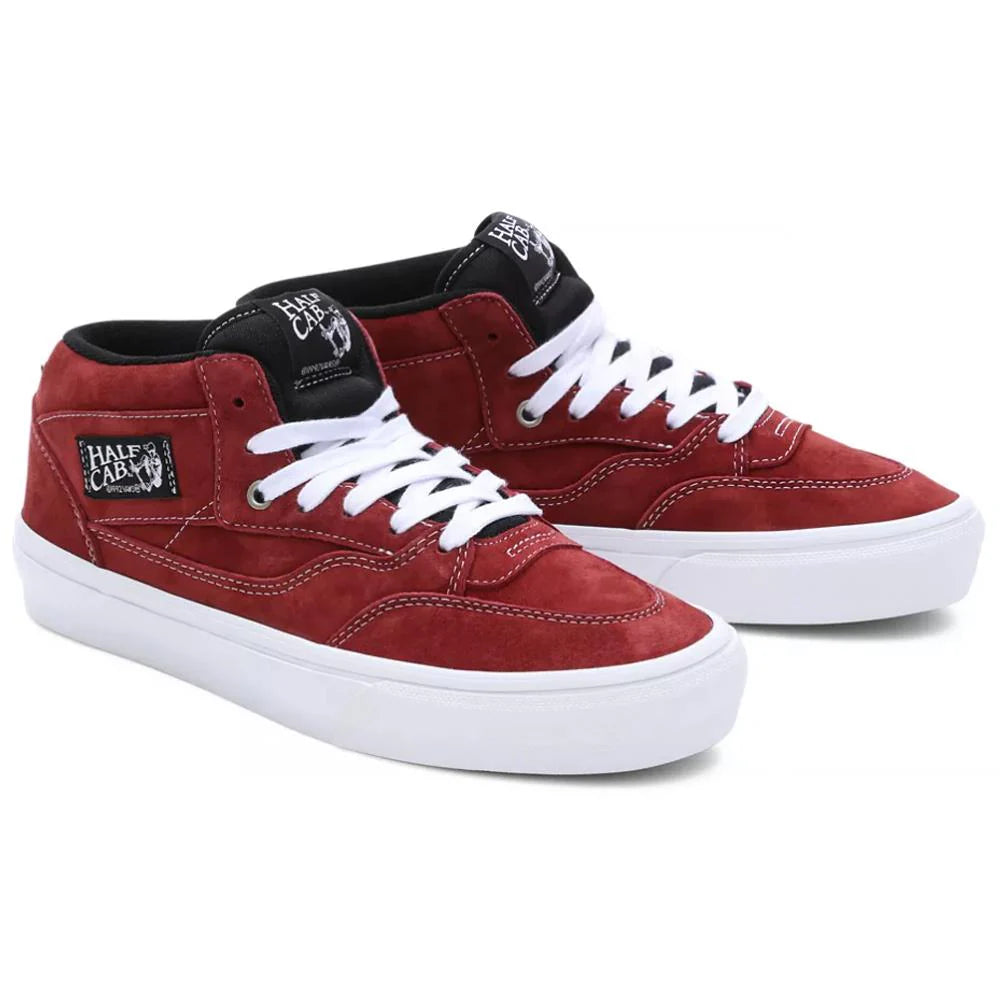 VANS SKATE HALF CAB BURGUNDY/WHITE