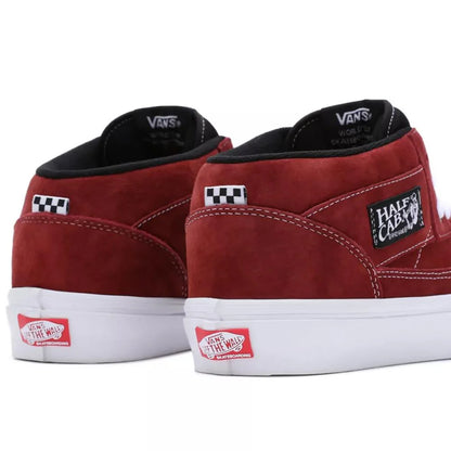 VANS SKATE HALF CAB BURGUNDY/WHITE