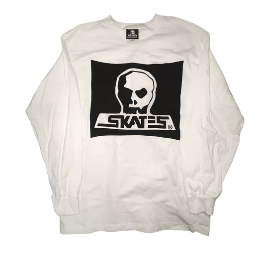 SKULL SKATES SURF BOX BURBS LONG SLEEVE WHITE