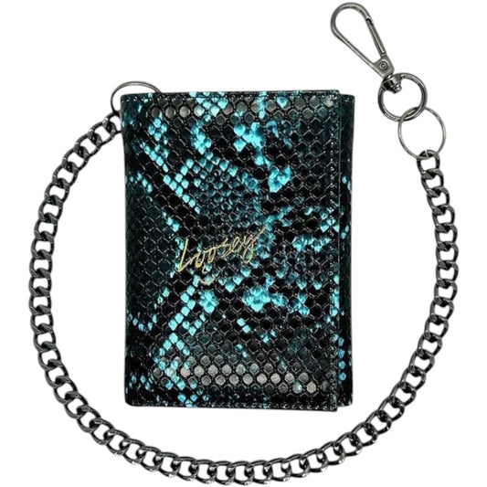 LOOSEY SNAKE SKIN CHAIN GANG WALLET BLUE