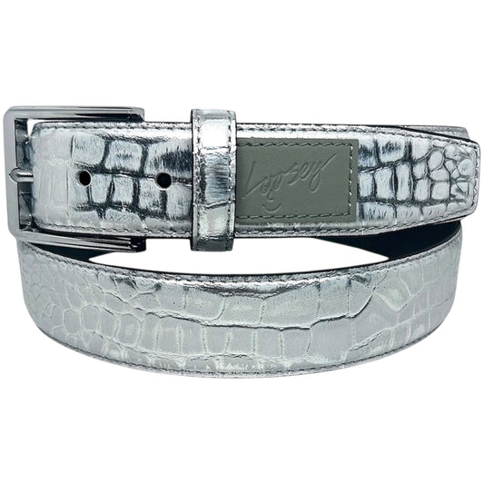 LOOSEY PREMIUM CROC SILVER SURFER BELT