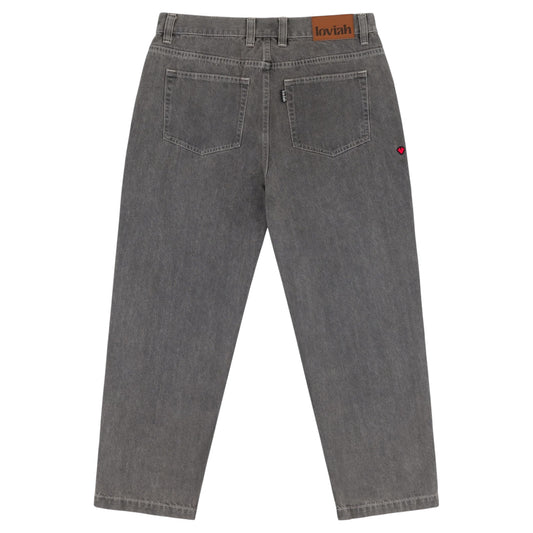 LOVIAH OG BAGGY 5 POCKET DENIM GREY STONEWASH PANTS