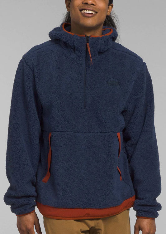 THE NORTH FACE CAMPSHIRE FLEECE HOODIE SUMMIT NAVY/BURGUNDY