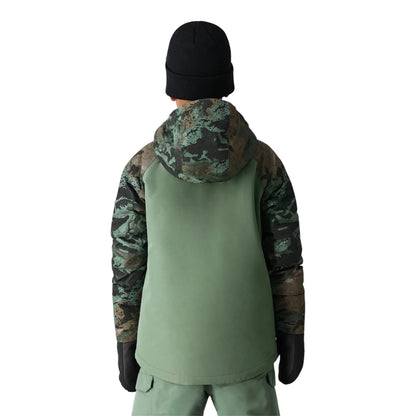 686 BOYS HYDRA INSULATED JACKET CYPRESS GREEN HEMISPHERE COLOR BLOCK