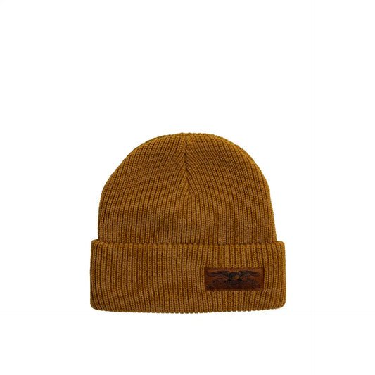 ANTI HERO STOCK EAGLE LABEL CUFF BEANIE BROWN/BLACK