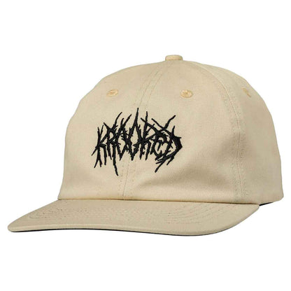 KROOKED NECRO SKRIPT STRAPBACK HAT OFF WHITE/BLACK