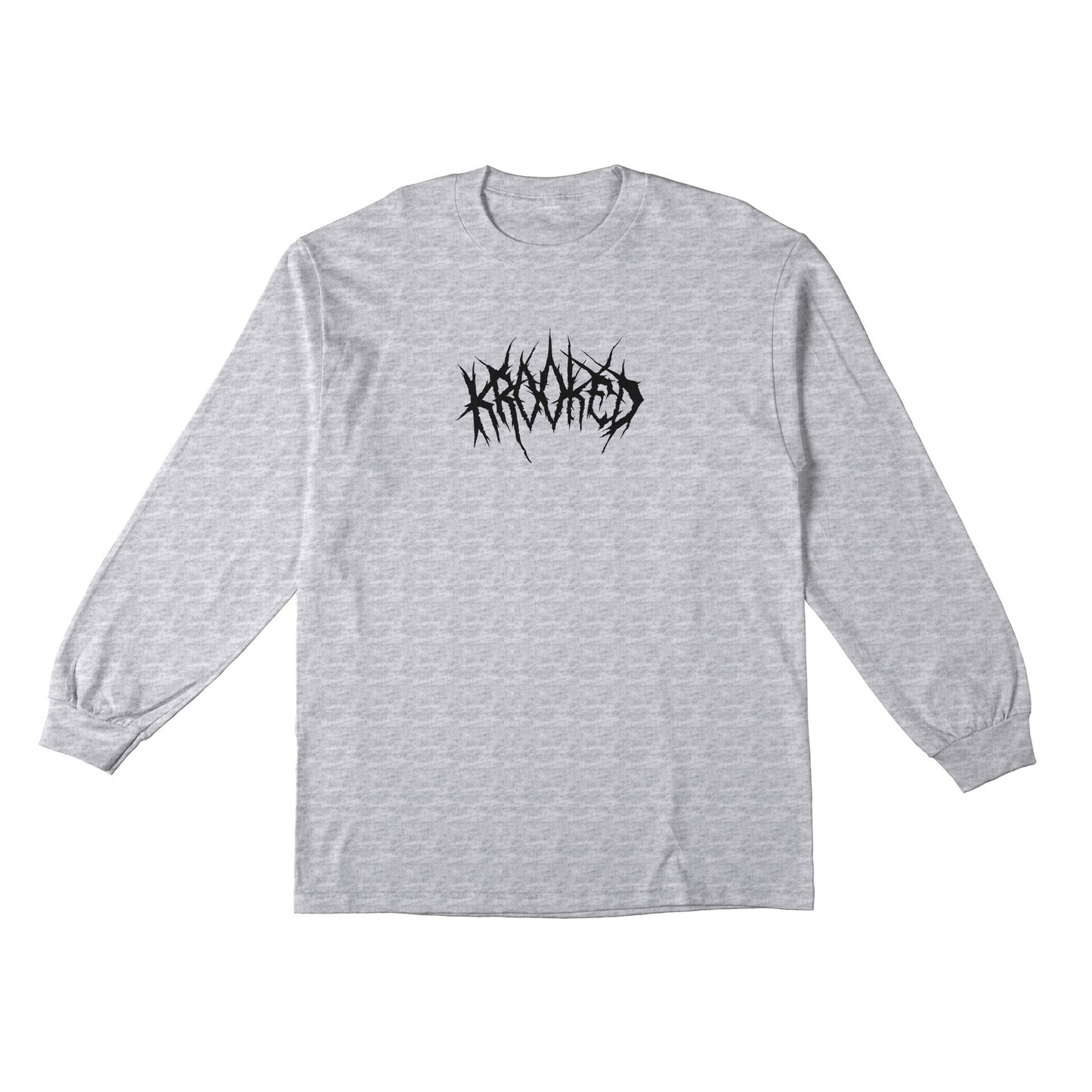 KROOKED NECRO SKRIPT LONGSLEEVE ASH/BLACK