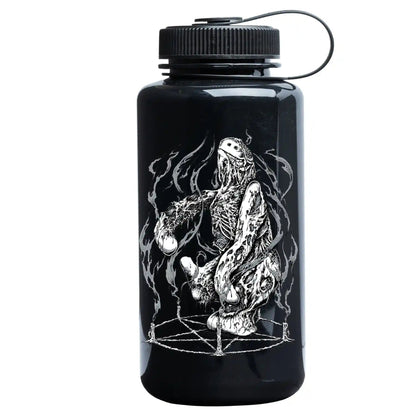 KROOKED NECROSHMOO WATER BOTTLE OPAQUE BLACK