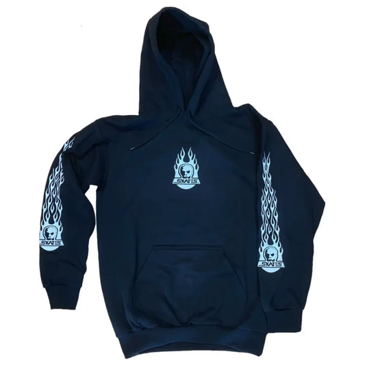 SKULL SKATES HOOD BURNT FIREBALL SKULL CLASSICS HOOD BLACK