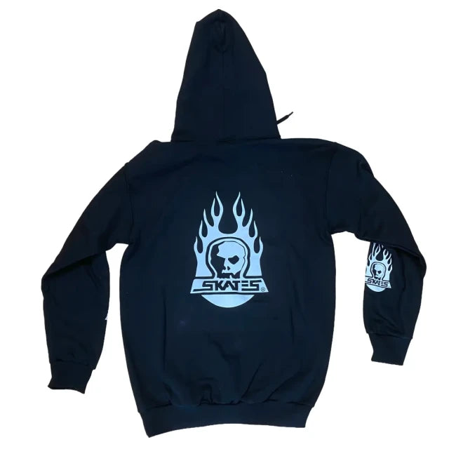 SKULL SKATES HOOD BURNT FIREBALL SKULL CLASSICS HOOD BLACK