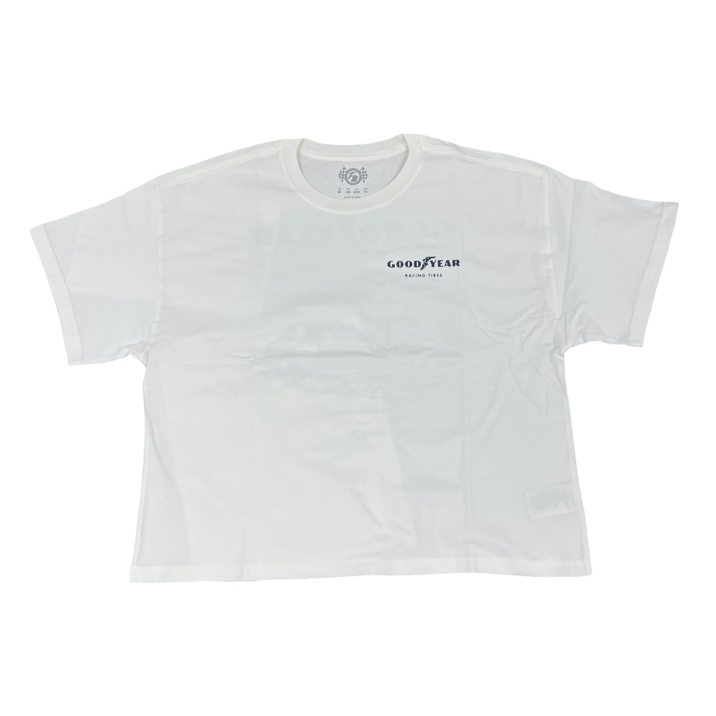 BRIXTON GOODYEAR BURNOUT BOXY CREW TEE OFF WHITE
