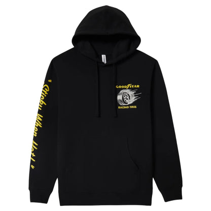 BRIXTON GOODYEAR CHEATER SLICK HOODIE BLACK